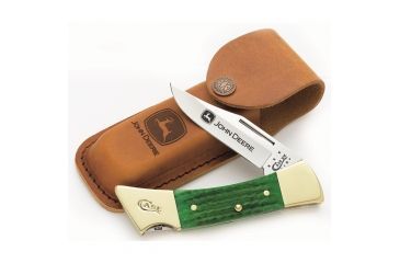 Image of Case 6159L SS John Deere Green Hammerhead Folding Knife w/Sheath,5in closed 05947