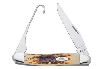 Image of Case 6247H SS Amber SS Bird Hunter, Clip Blade and Bird Hook 00053