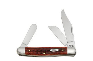 Image of Case 6347 SS Pocket WornOld Red Bone Stockman Folding Knife,3.875in closed 10301