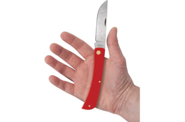 Image of Case American Workman Sod Buster Folding Knife, 4.63in Closed, Carbon Steel, Stonewash Skinner Blade, Red Smooth Synthetic Handle, 73933