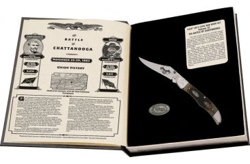 Image of Case Battle of Chattanooga Civil War Commemorative Folding Knife,Clip Blade,Rogers Corn Cob Jigged Honey Brown Bone Handle CA11874