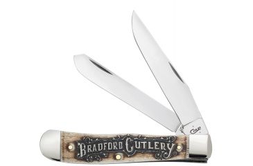 Image of Case Bradford Cutlery Gift Set - Trapper Blade in Wooden Box, 6254 SS, 16007