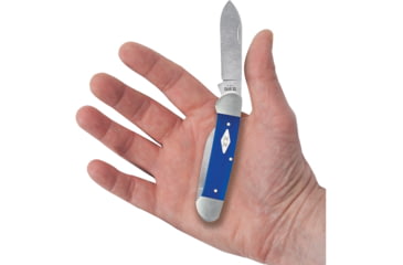 Image of Case Canoe Blue G10 Folding Knife, 3.63in Closed, Satin Spear/Pen Blades, Blue G10 Handle, 16753