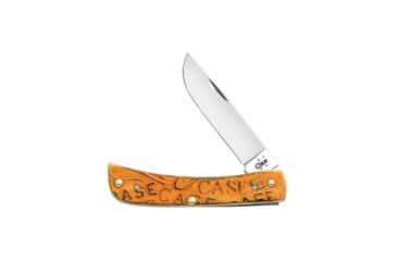 Image of Case Carved Persimmon Orange Bone Sod Buster Jr 6137 SS 22083