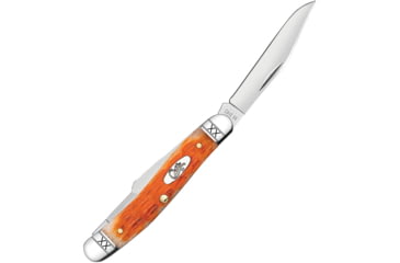 Image of Case Cayenne Bone Stockman Folding Knife, 3.38in Closed, Mirror Clip/Spey/Pen Blades, Cayenne Crandall Jigged Bone Handle, 35812
