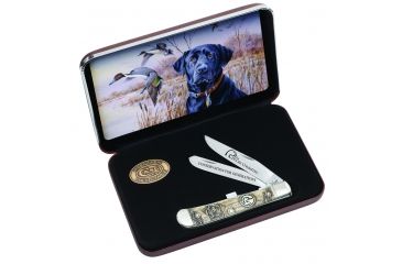 Image of Case Ducks Unlimited Gift Set - Embellished Smooth Natural Bone Trapper Blade, 6254 SS in Jewel Box, 07306