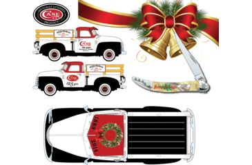 Image of Case Ertl 125th Christmas Toothpick Folding Knife,Stainless Steel,Standard Edge,Mirror Polish,Brown,Synthetic Handle CA18800XMAS