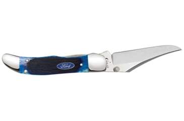 Image of Case Ford Kickstart Folding Knife, 2.9in Blade, Overall 7in, Tru-Sharp Stainless Steel, Mid-Folding Hunter Clip, Blue Bone, Kickstart Mid-Folding Hunter, 14321