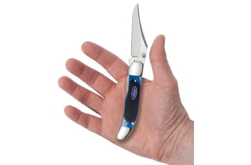 Image of Case Ford Kickstart Folding Knife, 2.9in Blade, Overall 7in, Tru-Sharp Stainless Steel, Mid-Folding Hunter Clip, Blue Bone, Kickstart Mid-Folding Hunter, 14321