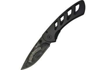 Image of Case Harley Tec X Exo-Loc Folding Knife,4in,440A Steel,Drop Point,Black,Skeletonized Handle CA52092