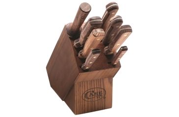Image of Case Household Cutlery Solid Walnut Handles - 9-Piece Block Set, 10249