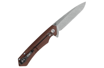 Image of Case Kinzua Folding Knife, 4.75in Closed, S35VN, 3.75in Stonewash Tanto Blade, Brown Smooth Aluminum Handle, 64692