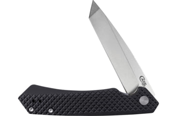 Image of Case Kinzua Folding Knife, 4.75in Closed, S35VN, 3.35in Stonewash Tanto Blade, Black Textured Aluminum Handle, 64684
