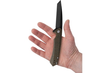 Image of Case Kinzua Folding Knife, 4.75in Closed, S35VN, 3.75in Black Stonewash Tanto Blade, Dark Brown Speckled Cerakote Aluminum Handle, 64634