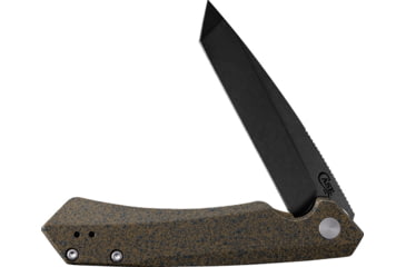 Image of Case Kinzua Folding Knife, 4.75in Closed, S35VN, 3.35in, Black Stonewash Tanto Blade, Dark Brown Speckled Cerakote Aluminum Handle, 64634