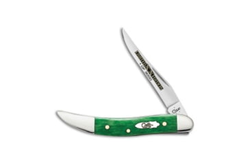 Image of Case Knives Case Limited XX Edition XXXIV Small Texas Toothpick Knife 3&quot; Bright Green Bone, Green, Tru-Sharp, adult, BHQ-74323
