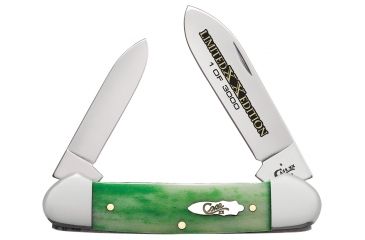 Image of Case Limited XX Edition Series XX XXXIV Bright Green Bone Smooth Canoe Blade, 62131 SS, 11766