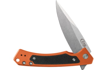 Image of Case Marilla Folding Knife, 4.75in Closed, 3.4in, S35VN, Stonewash Drop Point Blade, Orange Anodized Aluminum Handle, 25886