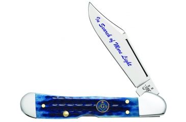Image of Case Masonic Gift Tin - Corn Cob Jig Blue Bone Mini CopperLock Blade, 61749L SS, 25531