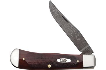 Image of Case Random Damascus Backpocket Folding Knife,Damascus Steel,Standard Edge,Wood Handle CA31302