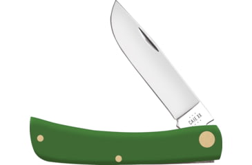 Image of Case Sod Buster Jr Green Synthetic Folding Knife, 3.63in Closed, Mirror Skinner Blade, Green Smooth Synthetic Handle, 53395