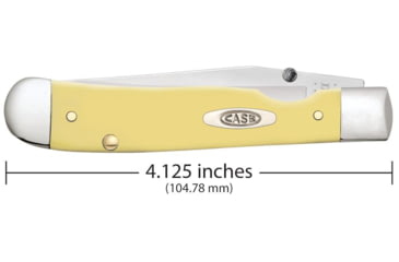 Image of Case Kickstart TrapperLock Folding Knife, 4.13 in, Tru-Sharp Surgical Steel, Yellow Synthetic Handle, 81094