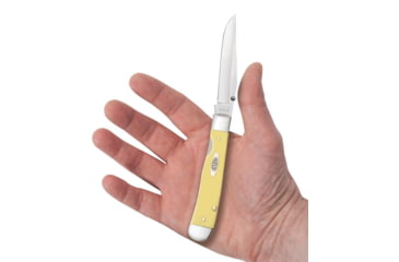 Image of Case Kickstart TrapperLock Folding Knife, 4.13 in, Tru-Sharp Surgical Steel, Yellow Synthetic Handle, 81094