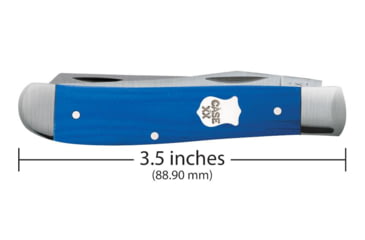 Image of Case Mini Trapper Folding Knife, 3.5 in, Tru-Sharp Surgical Steel, Blue G-10 Handle, 16741