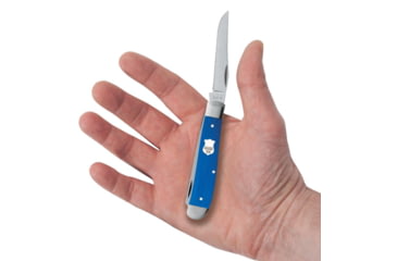 Image of Case Mini Trapper Folding Knife, 3.5 in, Tru-Sharp Surgical Steel, Blue G-10 Handle, 16741