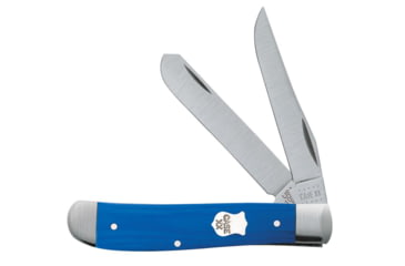 Image of Case Mini Trapper Folding Knife, 3.5 in, Tru-Sharp Surgical Steel, Blue G-10 Handle, 16741