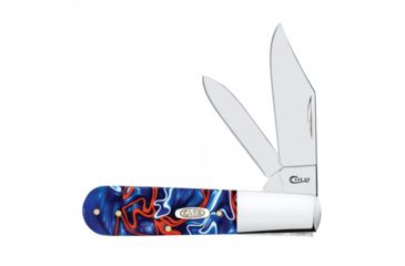 Image of Case Patriotic Kirinite Barlow Folding Knive, 2.45in Tru-Sharp Stainless Steel Blade, Smooth Handle, Multi, 3 3/8 inches closed, 11217