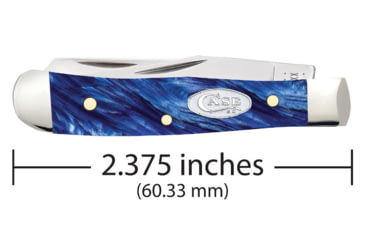 Image of Case Tiny Trapper Folding Knife, 2.38 in, Tru-Sharp Surgical Steel, Blue Pearl Kirinite Handle, 23440