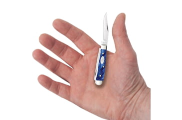 Image of Case Tiny Trapper Folding Knife, 2.38 in, Tru-Sharp Surgical Steel, Blue Pearl Kirinite Handle, 23440
