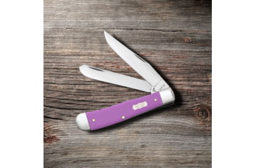 Image of Case Trapper Folding Knife, 4.13 in, Tru-Sharp Surgical Steel, Ichthus Purple Synthetic Handle, 39160