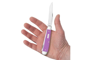 Image of Case Trapper Folding Knife, 4.13 in, Tru-Sharp Surgical Steel, Ichthus Purple Synthetic Handle, 39160