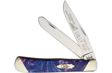 Image of Case Trapper Lolly Pop Folding Knife,Stainless Steel,Clip and Spey,Lolly Pop,Corelon Handle CAS9254LP