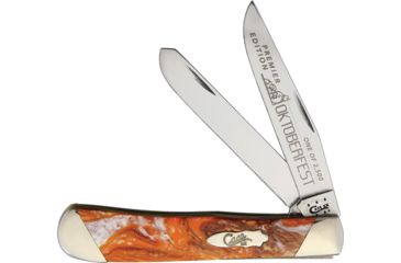 Image of Case Trapper Oktoberfest Folding Knife,Stainless Steel,Clip and Spey,Oktoberfest,Corelon Handle CAS9254OF