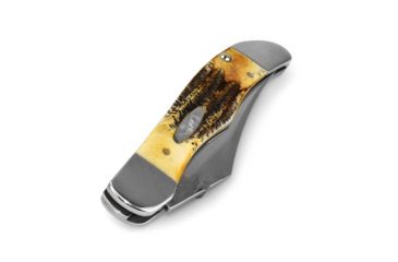 Image of Case Tru-Sharp Blade / Bonestag Handle Kickstart Assisted Opening Mid-Folding Hunter, 4 in closed, 65314