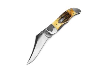 Image of Case Tru-Sharp Blade / Bonestag Handle Kickstart Assisted Opening Mid-Folding Hunter, 4 in closed, 65314