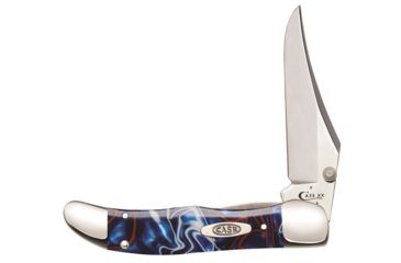 Image of Case Tru-Sharp Blade / Patriotic Kirinite Handle Kickstart Assisted Opening Mid-Folding Hunter, 4 in closed, 11216