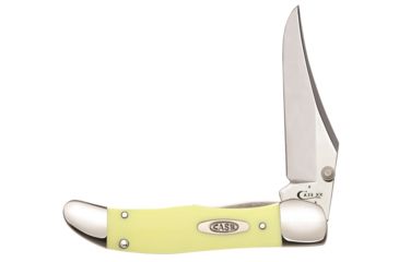 Image of Case Tru-Sharp Blade / Yellow SS Handle Kickstart Assisted Opening Mid-Folding Hunter, 4 in closed, 80265