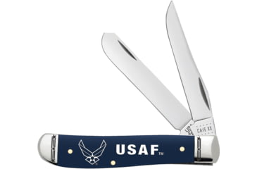 Image of Case U.S. Air Force Mini Trapper Folding Knife, blue, Blue synthetic handle, 32402