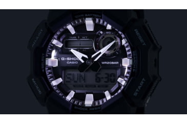 Image of Casio G-Shock Mens Analog-Digital Movement Watch, 55 mm Case Diameter, Resin, Black, Bio-based Resin, GA-010-1A1CR
