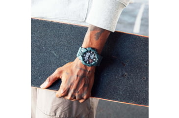 Image of Casio G-Shock Mens Analog-Digital Movement Watch, 55 mm Case Diameter, Resin, Blue, Bio-based Resin, GA-010-2ACR