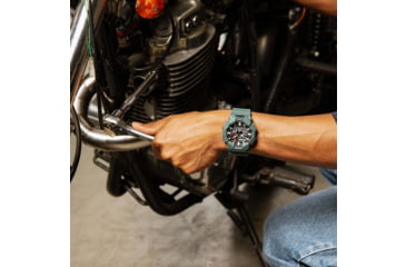 Image of Casio G-Shock Mens Analog-Digital Movement Watch, 55 mm Case Diameter, Resin, Blue, Bio-based Resin, GA-010-2ACR