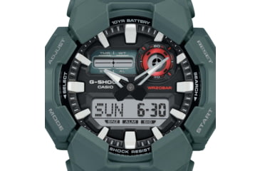 Image of Casio G-Shock Mens Analog-Digital Movement Watch, 55 mm Case Diameter, Resin, Blue, Bio-based Resin, GA-010-2ACR
