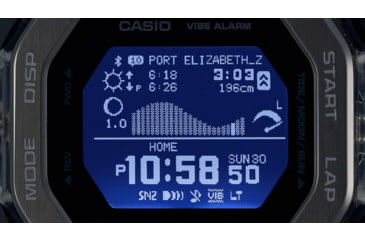 Image of Casio G-Shock Mens Digital G-Glide w/Bluetooth Connect, 51 mm Case Diameter, Stainless Steel, Black, Bio-based Resin, GBX-100S-1CR