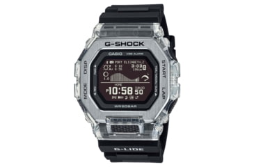 Image of Casio G-Shock Mens Digital G-Glide w/Bluetooth Connect, 51 mm Case Diameter, Stainless Steel, Black, Bio-based Resin, GBX-100S-1CR