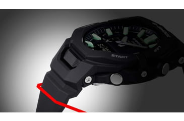 Image of Casio G-Shock Mens Move Analog-Digital Watch w/Bluetooth Connect/Step Tracker, 49 mm Case Diameter, Resin, Black, Bio-based Resin, GBA-950-1ACR