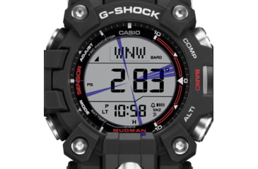 Image of Casio G-Shock Mudman Triple-Sensor Solar Power Watch - Mens, Black, GW9500-1